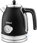Чайник электрический Kitfort KT-6102-1, чёрный с серебром ручка подарочная перьевая в кожзам футляре пб j корпус бордо с серебром