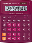 Калькулятор настольный Staff TF-888-12-WR (200х150мм) 12 разр., двойное питание, БОРДОВЫЙ, 250454 компактный настольный калькулятор staff