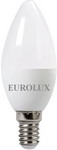 Лампа Eurolux LL-E-C37-5W-230-2, 7K-E14 (свеча, 5Вт, тепл., Е14) белый