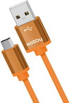 фото Usb кабель nobby practic microusb 1 м 2а dt-005 оранжевый 0204nb-005-001