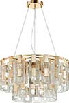 Люстра подвесная Odeon Light HALL BUCKLE, золотой/стекло (4989/9) флорариум 20х12 см стекло золотой y6 10450