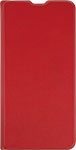 Чехол-книжка Red Line с застежкой на магнитах, для Samsung Galaxy A42, красный чехол книжка подставка на realme 8i кожаный флип с магнитной застежкой визитница красный