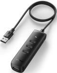 

Разветвитель и хаб Ugreen CM416, USB-A 3.0 x 4, 1 м, черный (80657)