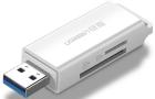 

Кардридер мультифункциональный Ugreen CM104 (40753) USB 3.0 to TF + SD Dual Card Reader, белый