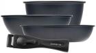 

Набор посуды Polaris EasyKeep-4DG, из 4 предметов, cо съемной ручкой, серый (018546)