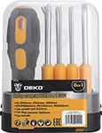 Набор отверток Deko 8 в 1 SS01 черно-желтый культиватор deko dket20v черно желтый 065 1217