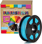 Пластик в катушке Funtastique PLA,1.75 мм,1 кг, цвет голубой пластик в катушке funtastique petg 1 75 мм 1 кг синий