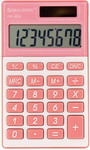 Калькулятор карманный Brauberg PK-608-PK РОЗОВЫЙ, 250523 калькулятор карманный brauberg pk 865 bk 250524