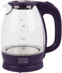 Чайник электрический Homestar HS-1012 003847 фиолетовый гель лак для ногтей glitter flash 3 х фазный 8мл led uv прозрачный фиолетовый 08