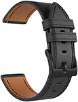 фото Универсальный кожаный ремешок lyambda для часов 22 mm nembus lwa-s41-22-bk black