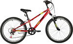 Велосипед Foxx 24'' DIFFER  красный  сталь.рама 11''  6 скор.  TZ/POWER/MICROSHIFT  V-Brake