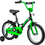 Велосипед Novatrack 163STRIKE.BKG20 16'' черный-зелёный