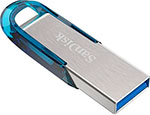 Флеш-накопитель Sandisk USB Flash Ultra Flair 3.0 128 Gb металл серебро-синий