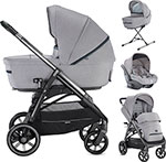 

Коляска Inglesina Aptica System Quattro 4 в 1 на шасси Aptica Black (AA70N0SLG + AE70N0000)цвет SILK GREY