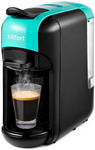 Кофеварка 3 в 1 Kitfort KT-7105-3 черно-бирюзовая кофеварка kitfort кт 7125 2 темно бирюзовый