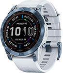 фото Спортивные часы garmin fenix 7 saphire solar / blue - whiteston 010-02540-25