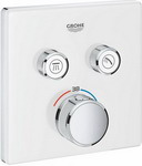 фото Смеситель для ванной комнаты grohe grt smctrl thm ван/душ квдр 2 кноп белый 29156ls0