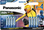 

Батарейка Panasonic AAA Evolta в блистере 8 шт. (4 и 4) (LR03EGE/8B4FPR)