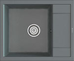 Мойка кухонная Point Римо 60, серый (PN3010AL) кухонная мойка и смеситель point римо 60 с дозатором серая pn3010al pn3101al pn3201al