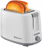 Тостер Sakura SA-7612W Elegant тостер galaxy 2904 800 вт 6 режимов прожарки 2 тоста белый