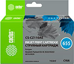Картридж струйный Cactus (CS-CZ110AE) для HP Deskjet I3525/5525/4515/4525, голубой чернила для hp dj ia 3525 5525 4525 cactus