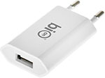 Сетевое зарядное устройство  Bion USB-A, белый (BXP-ADP-A-5W) кабель dvi 1 8м bion bncc dvi2 6c круглый белый