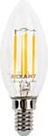 Лампа филаментная Rexant Свеча CN35, 7.5Вт, 600Лм, 2700K, E14, диммируемая, прозрачная колба