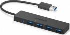 

Адаптер/Кабель-Разветвитель Anker 4-Port USB 3.0, Ultra Slim, Data, HubA7516, Black/черный