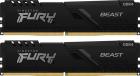 

Оперативная память Kingston DDR4 32GB (2x16GB) 3200MHz FURY Beast Black (KF432C16BB1K2/32), Черный
