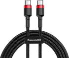 

Кабель Baseus USB-C -C, CL, 60W, 1m, красно-черный (CATKLF-G91)