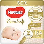 Подгузники Huggies Элит Софт 2 (4-6 кг) 164 BOX шт NEW подгузники huggies classic soft
