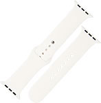 Ремешок силиконовый mObility для Apple watch – 42-44 мм (S3/S4/S5 SE/S6), белый