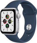 фото Умные часы apple watch se gps 40mm (mkny3ll/a) silver alum/abyss blue sport