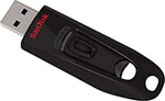 Флеш-накопитель Sandisk USB Flash Ultra 3.0 256 Gb пластик черный