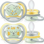 

Соска-пустышка светящаяся Philips Avent ultra air night SCF376/01 с футляром для хранения и стерилизации 2 шт, 18 мес
