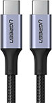 Кабель Ugreen USB C  в алюминиевом корпусе с оплеткой  черный  1 м (70427) - фото 1