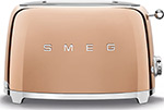 Тостер Smeg TSF01RGEU, розовое золото тостер homestar hs 2002 750 вт 7 режимов прожарки 2 тоста бирюзовый