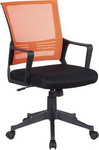 Кресло Brabix ''Balance MG-320'', с подлокотниками, комбинированное черное/оранжевое, 531832 кресло brabix impulse ex 505 экокожа черное 530876