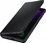 фото Чехол-обложка samsung galaxy z fold2 leather flip cover чёрный (ef-ff916lbegru)