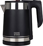 Чайник электрический Homestar HS-1038 1.8 л, двойной корпус, черный (105217)