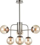 

Люстра подвесная Vele Luce Verona VL5015L06, Янтарный/никель