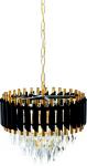 Люстра подвесная Lumina Deco Funneli LDP 6003-400 BK+F.GD