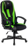 

Кресло игровое Zombie 9 GREEN, черный/салатовый, ткань/эко.кожа, крестовина пластик