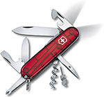 

Нож перочинный Victorinox Spartan 91 мм 12 функций полупрозрачный красный