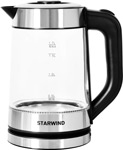 Чайник  Starwind SKG3081 1.7л. 1700Вт черный/серебристый