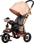 фото Велосипед-коляска 3кол. moby kids stroller trike 10x10 air car кофе с молоком золот.металлик 41489