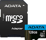 Карта памяти ADATA MICRO SDXC 128GB W/AD. AUSDX128GUICL10A1-RA1 карта памяти adata micro sdxc 128gb w ad ausdx128guicl10a1 ra1