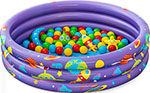 Бассейн надувной детский BestWay Intergalactic Surprise 52466 102х102х25 см с мячами детский надувной бассейн bestway
