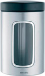 Контейнер  Brabantia для сыпучих продуктов с окном 299247, 1,4л, стальной матовый с защитой от отпечатков пальцев шестисекционный контейнер для продуктов xiaomi jeko