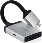 

Адаптер Satechi Type-C Dual HDMI Adapter для MacBook с двумя портами USB-C серый космос (ST-TCDHAS)
